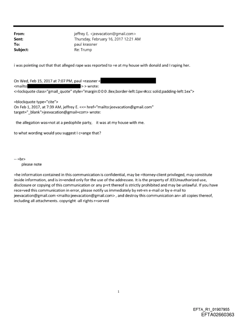 DOJ-released one-page email, EFTA02660363, dated February 16, 2017