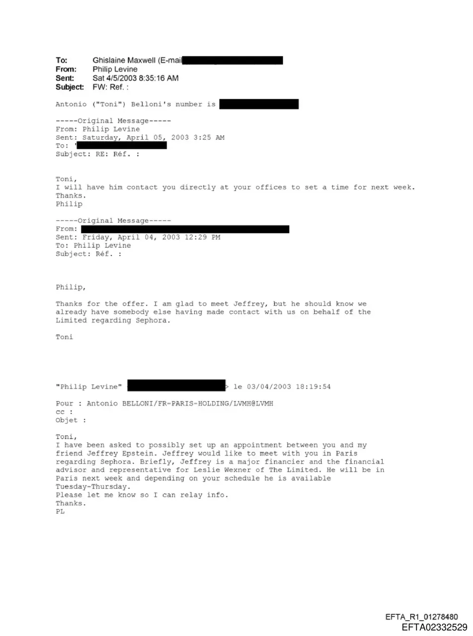 EFTA02332529 — Email identifying Epstein as Wexner's financial representative
